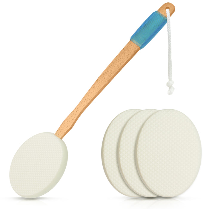 Long Easy Reach Lotion Applicator (17.5") with 4 Pads