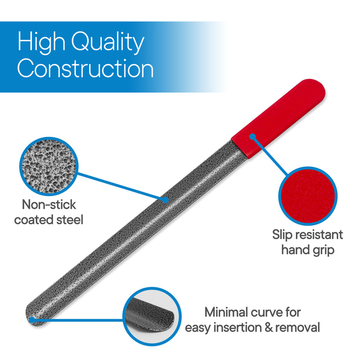 2 Pack 24" Long Handled Metal Shoe Horn