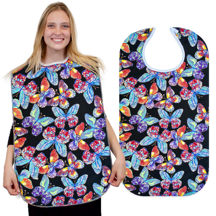 Washable Adult Bib (Vivid Butterfly)
