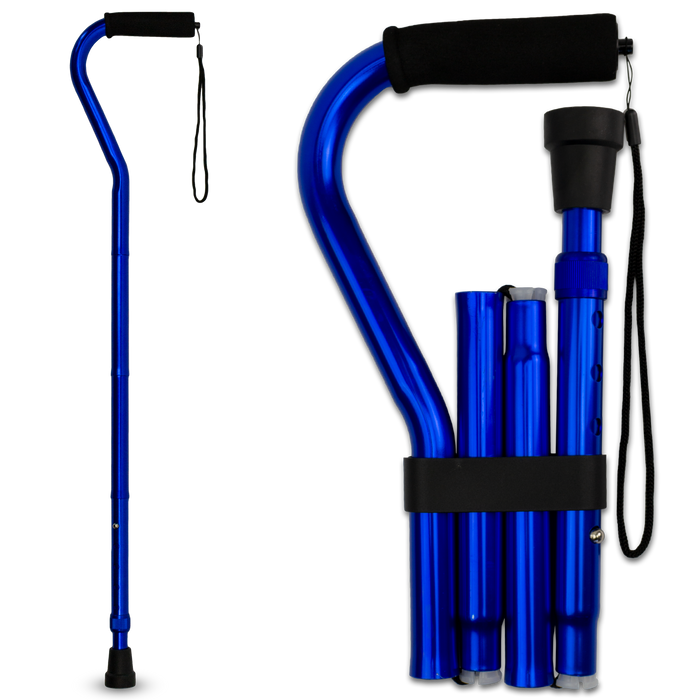 RMS - Folding Offset Cane (Blue)