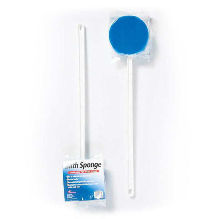 Long Handled Round Bath Sponge 2-Pack
