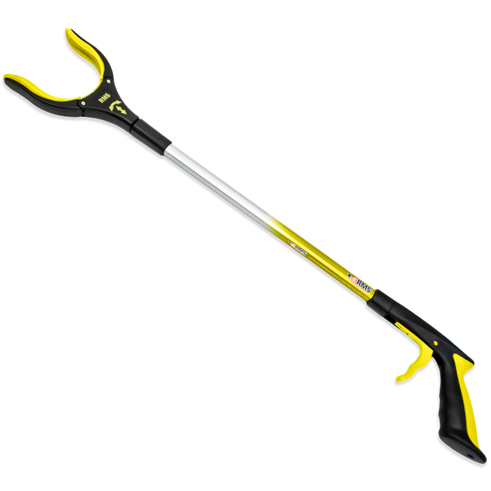 34" Yellow Grabber Reacher with Rotating Head